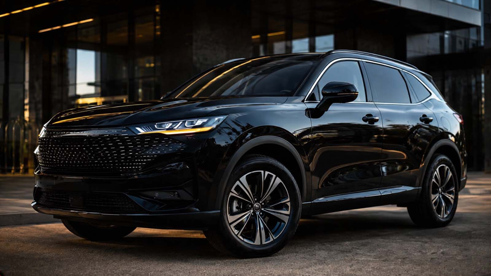SUV executiva preto da frota executiva